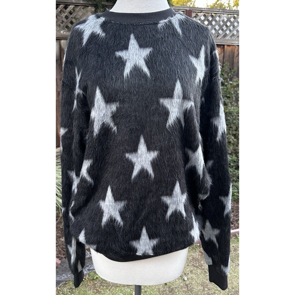 Zara man Printed fur sweatshirt SWEATER Star print size Large - Picture 5 of 10